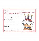 Coloriage Carton invitation anniversaire gâteau Coloriage Carte anniversaire  pour enfant, le gâteau au chocolat
