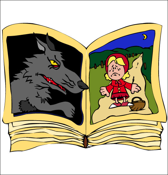 Dessin Le Loup Sympa, le livre du chaperon rouge, illustrateur Dang